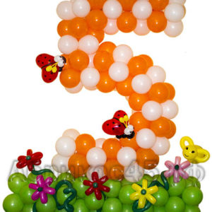 Цифра "5" оранжевая
