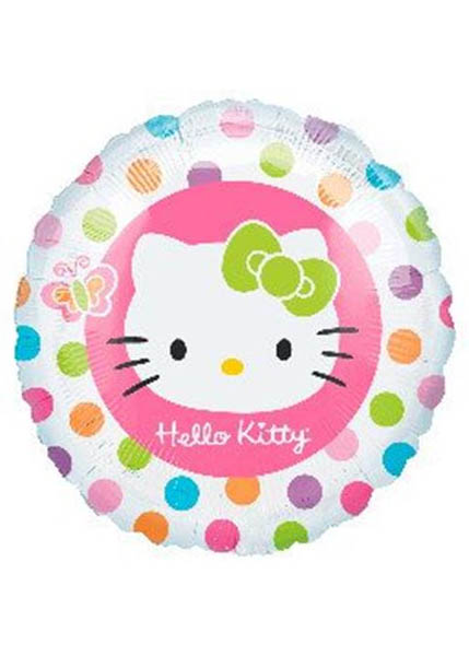 Фольгированный шар круг "Hello Kitty"