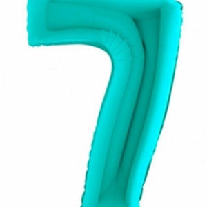 Фольгированный шар "Цифра 7 бирюзовая"