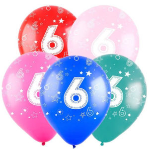 Воздушные шары "Цифра 6"