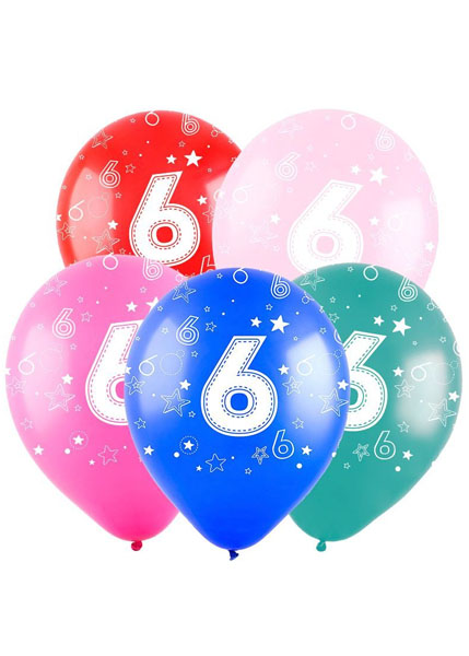 Воздушные шары "Цифра 6"