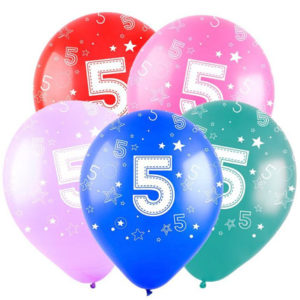 Воздушные шары "Цифра 5"