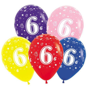 Воздушные шары "Цифра 6"