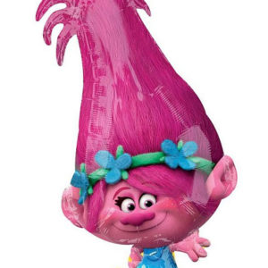 Фольгированный шар Тролли Розочка / Trolls Poppy 38*78 см