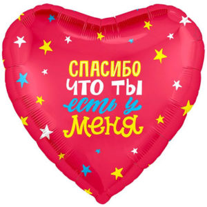 Фольгированный шар Спасибо, что ты есть у меня 48 см