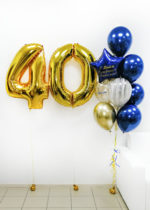 Композиция из шаров с цифрой 40