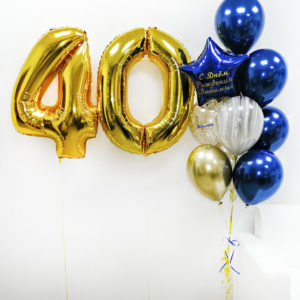 Композиция из шаров с цифрой 40