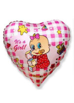 Фольгированный шар сердце Its a girl