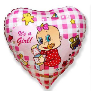 Фольгированный шар сердце Its a girl