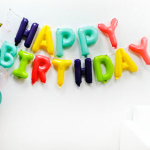 Надпись "HAPPY BIRTHDAY"