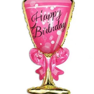 Фольгированный шар Бокал "Happy Birthday"