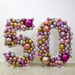 Цифра 50 из шаров