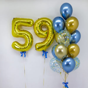 Композиция из шаров с цифрой 59