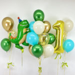 Композиция из шаров с цифрой 1