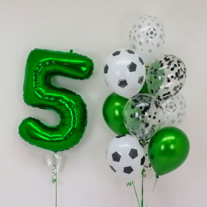 Композиция из шаров с цифрой 5
