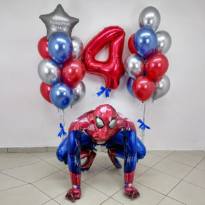 Композиция из шаров с цифрой 4